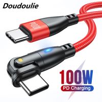 Doulie AUFU USB C ถึง Type C PD100W สายชนิด C 60W C ชนิดซัมซุงฮัวเหว่ยเสี่ยวหมี่สายชาร์จสำหรับเร็วลวดสายชาร์จแล็ปท็อปแมคบุ๊ค