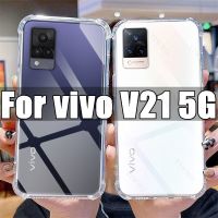 Clear Phone Case for Vivo V21 5G TPU Transparent Case for Vivo V 21 for Vivov21 6.44" V2050 Shockproof Anti-scratch Covers