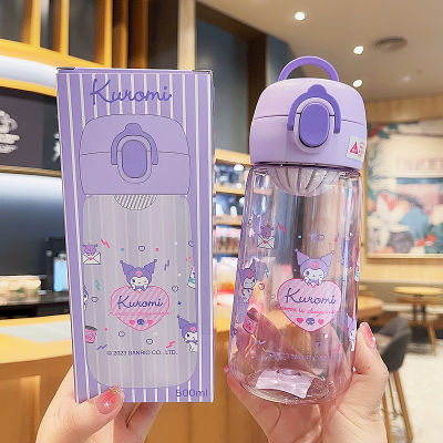 Hello Kitty ขวดหัวฉีดต้านเชื้อแบคทีเรียสำหรับเด็กกระบอกน้ำพลิกด้านบน * ปราศจาก BPA คุณภาพดีกระบอกน้ำสำหรับเด็กก่อนวัยเรียนขนาด450/600มล.