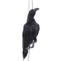 Multi-Colored 2021 Fake Bird Realistic Hanging Dead Crow Decoy Lifesize Extra Large Black Feathered Crow Garden Bird Pest Deterrent Repeller