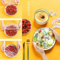 100pcs Colorful Saran Wrap Disposable Food Cover Food Grade Fruit Fresh-keeping Plastic Bag Kitchen Accessories