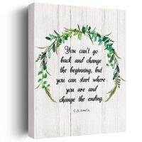 ของตกแต่งศิลปะบนผนังสร้างแรงบันดาลใจ Rusitc CS Lewis กรอบภาพผ้าใบพร้อมข้อความงานศิลปะผ้าใบแบบชนบทกรอบโปสเตอร์ลายพิมพ์12 "X 15" สำหรับตกแต่งบ้าน
