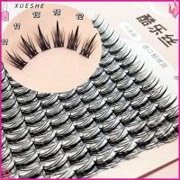 XUESHE 10 Rows ขนตาปลอม D Curl ส่วนขนตา ขนตาปลอมมังงะ หนาขึ้น ขนตาส่วนบุคคล ที่3D คลัสเตอร์คลัสเตอร์