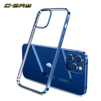 C-SAWใหม่ปลอกสี่เหลี่ยมแผ่นพียูอ่อนสำหรับiPhone 12 SeriesฝาครอบใสสำหรับIphone 12 Mini/Pro Maxเคสใสฝาหลัง