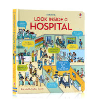 English original genuine look inside a hospital look inside a series of hospitals turn over paper and board books, childrens Science Encyclopedia picture books, parents and children read together, produced by Usborne