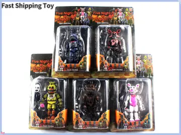 Hot Sales 5pcs/lot Five Nights At Freddy's With Lighting PVC FNAF Action  Figures Toys Foxy