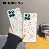 DKHORSING X6A เคสสำหรับ HONOR นิ่มหรูหรา/HONOR 90 5G / HONOR 90 Lite/ HONOR 70 Lite/ HONOR X5 Plus ดอกไม้และพืชกันกระแทกเคสโทรศัพท์เกียรติยศ X6a ปลอกใสเกียรติยศ X5Plus