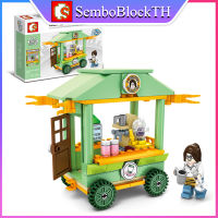 Sembo Block 601106 เลโก้รถเข็นร้านค้า พร้อมมินิฟิกเกอร์ 1ตัว จำนวน 122 ชิ้น