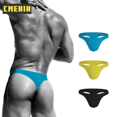[CMENIN Official Store] (1 Pieces) Splice Spandex ตาข่ายชุดชั้นในเซ็กซี่ชาย thongs Mens jockstrap คุณภาพสูง Thongs และ G strings Innerwear AD7113