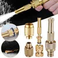 Brass High Pressure Sprinkler Adjustable Gardening Irrigation Spray Gun Quick Connector Car Wash Water Gun Nozzle Garden Tool Watering Systems  Garden