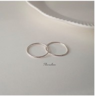 Nhẫn bạc Tlee, nhẫn tròn trơn basic cá tinh, đơn giản - TleeJewelry NN030 thumbnail