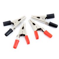 【cw】 10pcs 50mm Plastic Handle Test Probe clip Screw Metal Alligator Socket Plug for Battery ！