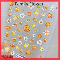 Family Flower Flash Sale สติ๊กเกอร์เล็บสติ๊กเกอร์สติ๊กเกอร์สีดำดอกไม้ป่าเฟิร์นกุหลาบสติ๊กเกอร์ทานตะวัน