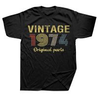 49th Birthday Gift Vintage Original Parts 1974 Retro T Shirts Summer Graphic Streetwear Short Sleeve Birthday Gifts T shirt XS-6XL