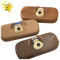 NEW Cartoon Color Portable Glasses Case Hard Wooden Grain Spectacle Frame Box Reading Glasses Sunglasses Holder Storage Case