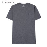 เสื้อยืดคุณภาพดี GIORDANO เสื้อยืดผู้ชาย Mens Classic Man Embroidery Tees 01022301