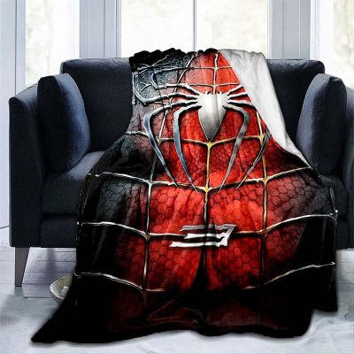 （in stock）Cartoon Spider Throwing Blanket Cover Hero Logo Flannel blanket sofa soft bed sheet warm bedspread decoration boy Gifts.（Can send pictures for customization）