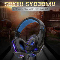 Soyto SY830 3.5mm หูฟังเกมมิ่ง แบบครอบหัว มีไมโครโฟน ระบบสเตริโอ มีไฟรอบ Gaming Headphone with Micro