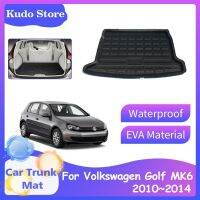 แผ่นรองท้ายรถสำหรับ Volkswagen Golf R 6 MK6 5K GTI 2010 ~ 2014อุปกรณ์เสริมปลอกเก็บของหลังกันน้ำได้