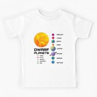 Kids T Shirt Solar System Dwarf Planets Space Astronaut T-Shirt Graphic Funny Fashion Young Children Kid Boy Girl Tees Tops