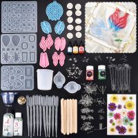 Transparent Epoxy UV Resin Casting Molds Kit Silicone Mold Epoxy Glue Earring Keychain Jewelry Making DIY Necklace Pendant Mould