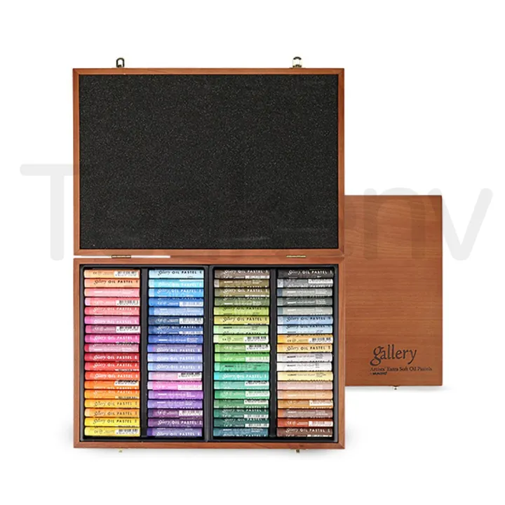 [Mungyo] Gallery Artists' Soft Oil Pastels Premium Set Of 72 - Wood Box ...