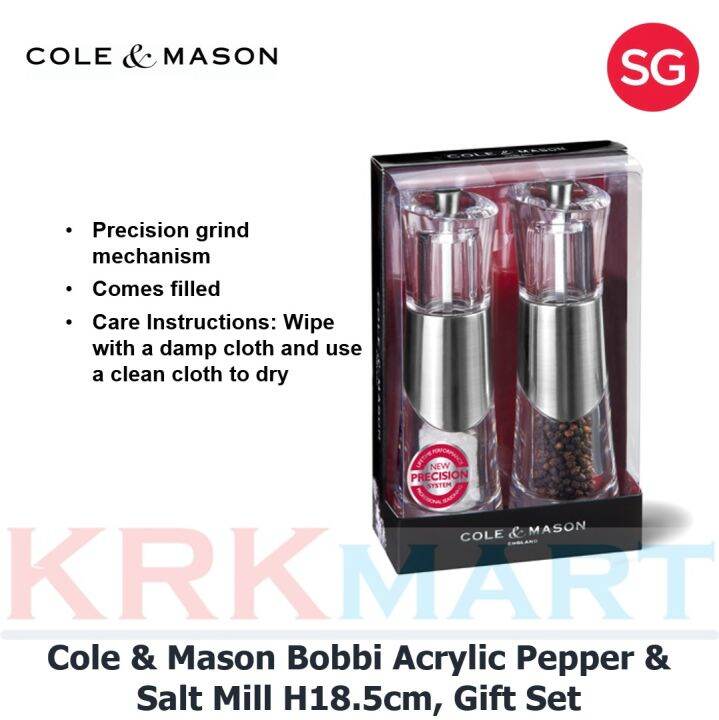 Cole & Mason Acrylic Pepper & Salt Mill H18.5cm, Bobbi Gift Set Lazada Singapore
