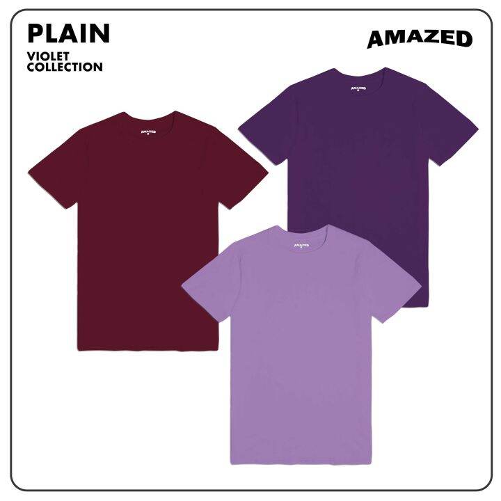 Violet Collection Plain Shirt Tshirts (Lavender, Dark Violet, Maroon