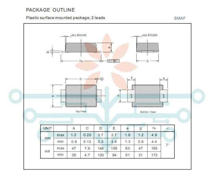 cw-free-shipping-500pcs-1n4007-marking-m7-do214ad-1a-1000v-rectifiers-diode-general-purpose-silicon-thin-package