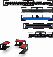 Under Desk Laptop Holder Mount with Adhesive &amp; Screw in, Devices Upto 1.8" Thick Like Laptops, Macbooks, Surface, Keyboard, Routers, Modems, Cable Box, Network Switch &amp; More, by Brainwavz (Black)