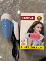 ไดร์เป่าผมขนาดพกพา NOVA  สีฟ้า สามารถพับเก็บได้ 1300W