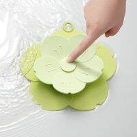 Flower Shape Floor Drain Deodorant Cover 2 In 1 Silicone Kitchen Sink Strainer Pad Toilet Insect-proof Hair Catcher Stopper Traps Drains