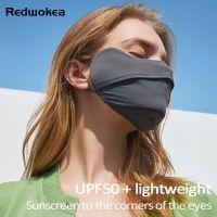 Redwokea【Ready Stock】ครีมกันแดด Ice Silk Mask หญิงตามุมป้องกันใบหน้า UPF50 + แก้ไขใบหน้าขนาดเล็กป้องกัน UV ป้องกันใบหน้าล้างทำความสะอาดได้