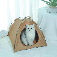 Cat Bed Cave สำหรับแมวในร่ม Breathable Cat เต็นท์เตียงที่ถอดออกได้เต็นท์สัตว์เลี้ยง House พับสุนัขขนาดเล็ก Cage Kitten เตียงเบาะ Mat