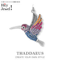 Pendant Colourful Hummingbird, Brand New Cute Fashion Jewelry Europe Bijoux 925 Sterling Silver Lightness Gift For Woman