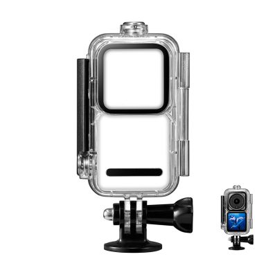 กระเป๋ากล้องกันน้ำเคสสำหรับ DJI Action 2ฝาดำใต้น้ำเคสห่อหุ้มดำน้ำสำหรับอุปกรณ์เสริม DJI Osmo Action 2