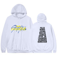 Stray Kids เสื้อฮู้ดแขนยาวสำหรับผู้ชาย,เสื้อสเวตเตอร์มีฮู้ดแขนยาวอัลบั้มใหม่ควรรองรับชุดเพลงเสื้อกันหนาว