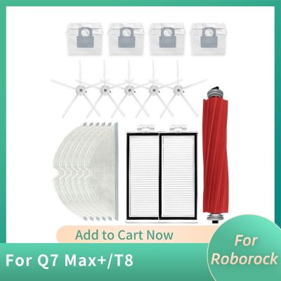 Suitable for Roborock Sweeping Robot T8 Accessories Q7 Max Main Brush Filter Edge Brush Cloth Dust Bag (hot sell)Ella Buckle