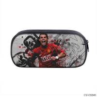 Cristiano Ronaldo Football Interlayer Pencil case Student Pen Storage Stationery Box Large Capacity personality