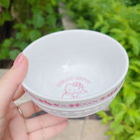 bowl Kitty Cartoon ceramics Bowl Dish Tea Cup breakfast bowl Bowl Dessert bowl Children tableware Kitchen Household Dinnerware