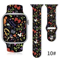 lumude Silicone Strap For Apple Watch Band SE 8 7 6 5 Strap 44mm 38mm 45mm 42mm Women Wristband Halloween Gift Silicone Band