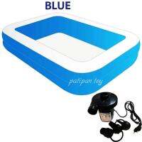 BELLTOY สระน้ำเป่าลม ทรงสี่เหลี่ยม ขนาด 150 x 100 x 35 ซม. รุ่น INFLATABLE POOL แถมที่เป่าลมไฟฟ้า 1011CT