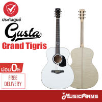 Gusta Grand Tigris กีตาร์โปร่ง Acoustic Guitar ฟรีกระเป๋า Soft Case Music Arms