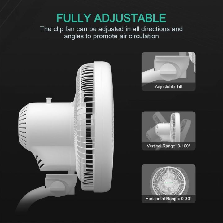 ส่งฟรี-mars-hydro-6-inch-grow-tent-clip-fan-auto-oscillating-fan-พัดลมเต๊นท์-fan-clip-tent-พัดลมระบายอากาศ-6-นิ้ว