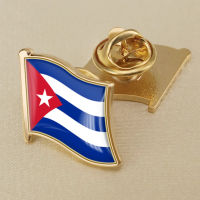 Cuba Country Cuban National Flag Crystal Resin Drop Badge Brooch Flag Badges of All Countries in the World All-metal Brooch Copper Brooch Collection