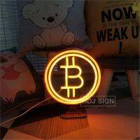 ป้ายแอลอีดี Bitcoin ปากการูปหัวใจกำหนดเองเครื่องตกแต่งฝาผนังตลกสำหรับห้องนอนบ้านบาร์คาเฟ่ร้านค้าเกมห้องสวนไฟของขวัญนีออน