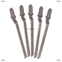 Super 5pcs T101AO HCS T-Shank จิ๊กซอว์ใบมีดโค้งตัดเครื่องมือสำหรับเลื่อยพลาสติกไม้