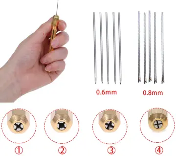 Useful 0.6/0.8mm Doll Hair Rooting Reroot Rehair Tool Holder With 5 Extra  Needles