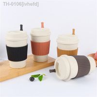 ๑ ivhefd Caneca De Água portátil Isolamento Palha Copo Café Jucie Leite Chá Escritório Estudo Drinkingware Para Casa/exterior