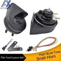 2 Pcs 410510Hz High Low Tone Snail Horn สำหรับ Ford Explorer MK3 2002 2003 2004 2005 110-125db Loud กันน้ำ Auto Horns